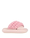 Jw Anderson Criss-cross Leather Slides With Platform Soles In Pink