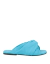 Jw Anderson Twisted Chain-detail Slides In Blue