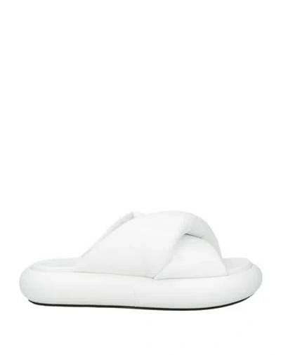 Jw Anderson Woman Sandals White Size 7 Lambskin