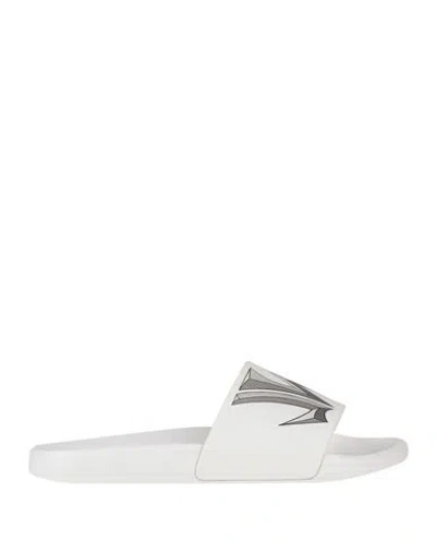 Jw Anderson Woman Sandals White Size 7 Rubber In Black