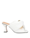 Jw Anderson Woman Sandals White Size 7 Soft Leather