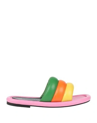 Jw Anderson Woman Sandals Yellow Size 8 Leather