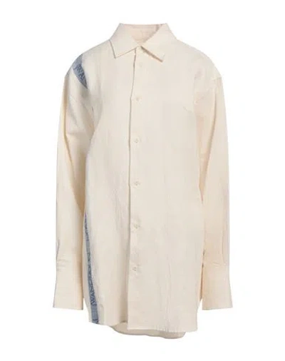 JW ANDERSON JW ANDERSON WOMAN SHIRT IVORY SIZE M COTTON, LINEN