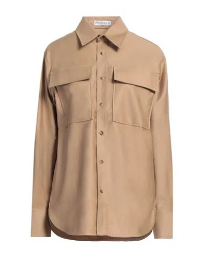 Jw Anderson Woman Shirt Sand Size 2 Cotton In Beige