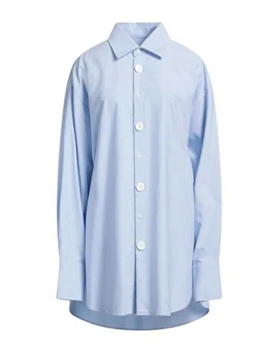 Jw Anderson Woman Shirt Sky Blue Size M Cotton