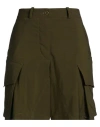 Jw Anderson Tailored Wool Cargo Shorts In Green