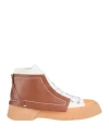 Jw Anderson Woman Sneakers Brown Size 8 Textile Fibers