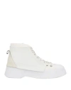 Jw Anderson Woman Sneakers Ivory Size 8 Textile Fibers In White