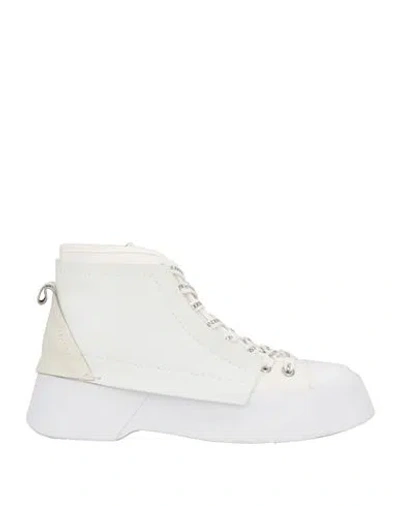 Jw Anderson Woman Sneakers Ivory Size 8 Textile Fibers In White