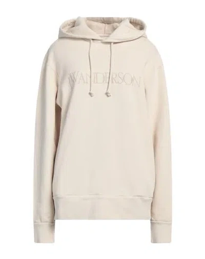 Jw Anderson Woman Sweatshirt Beige Size L Cotton, Elastane