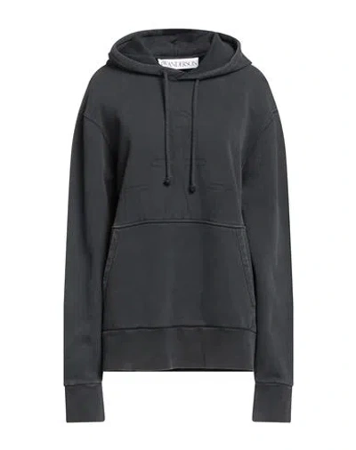 Jw Anderson Woman Sweatshirt Charcoal Size Xxs Cotton, Elastane In Grey