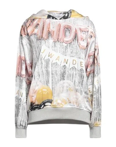 Jw Anderson Woman Sweatshirt Grey Size Xs Polyester, Elastane, Lurex
