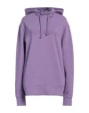 Jw Anderson Fleeced Cotton Hoodie With Embroidered Logo In Purple