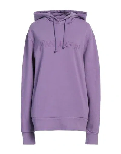 Jw Anderson Woman Sweatshirt Lilac Size S Cotton, Elastane In Purple
