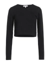 Jw Anderson Short Ribbed Cotton Top In Black