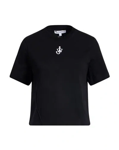 Jw Anderson Woman T-shirt Black Size S Cotton