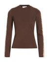 Jw Anderson Woman T-shirt Dark Brown Size Xs Polyamide, Polyester, Elastane