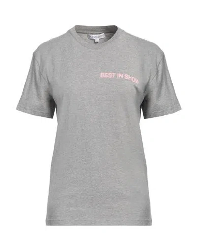 Jw Anderson Woman T-shirt Light Grey Size Xs Organic Cotton