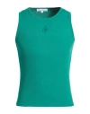 Jw Anderson Woman Tank Top Dark Green Size M Cotton