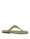 Jw Anderson Woman Thong Sandal Military Green Size 8 Lambskin