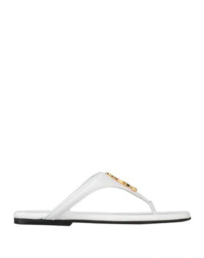 Jw Anderson Woman Thong Sandal White Size 7 Lambskin