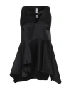 Jw Anderson Woman Top Black Size 6 Triacetate, Polyester In Black
