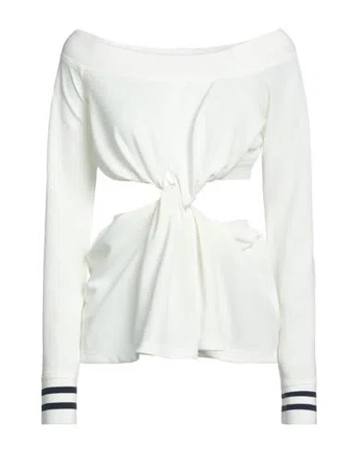Jw Anderson Woman Top Ivory Size L Polyester, Cotton, Polyamide, Elastane In White