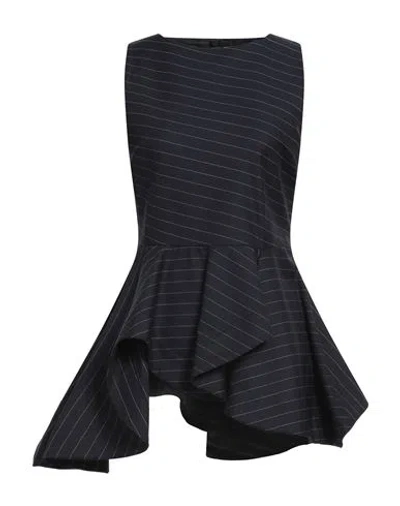 Jw Anderson Woman Top Navy Size 6 Wool, Polyester, Elastane In Blue