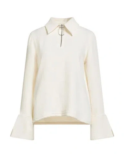 Jw Anderson Woman Top Off White Size 6 Polyester In Neutral
