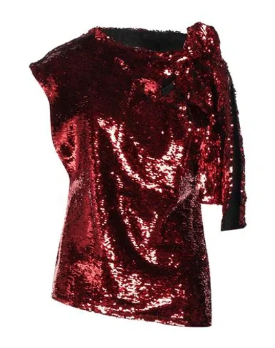 Jw Anderson Woman Top Red Size 4 Polyacrylic, Elastane