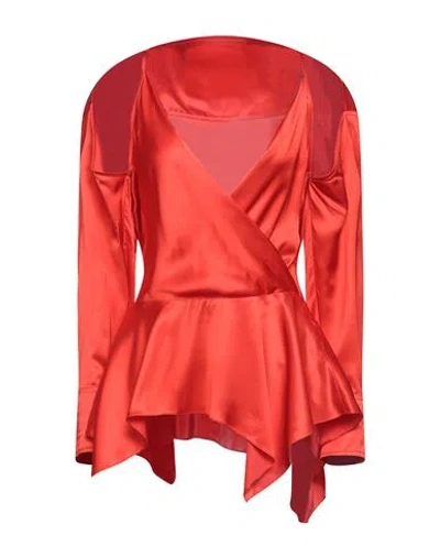 Jw Anderson Woman Blouse Red Size 4 Viscose