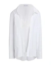 Jw Anderson Woman Top White Size 8 Cotton, Polyester, Nylon In White