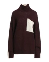 Jw Anderson J.w. Anderson Two-tone Turtleneck Sweater In Alpaca Blend In Purple