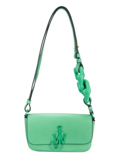 Jw Anderson Women's Anchor Leather Shoulder Bag In Green