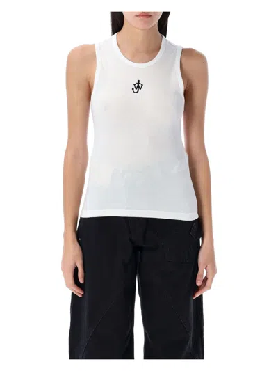 JW ANDERSON WOMEN'S ANCHOR LOGO EMBROIDERY TANK TOP