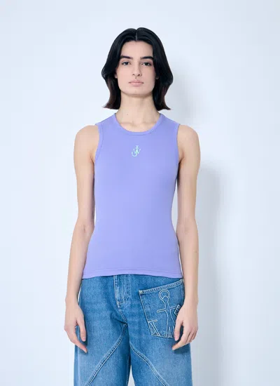 Jw Anderson Women Anchor Logo Tank Top In Purple