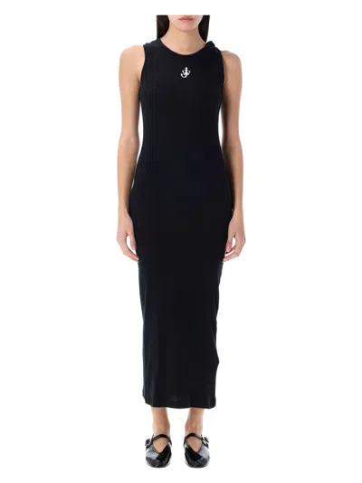 JW ANDERSON WOMEN'S ANCHOR LOGO TWISTED STRAP LONG DRESS