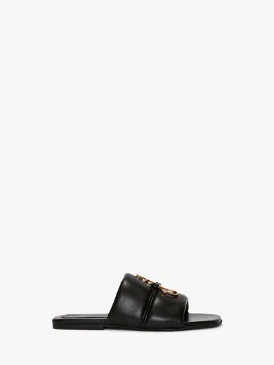 Pre-owned Jw Anderson Women's Anchor Sandal For Women In Black