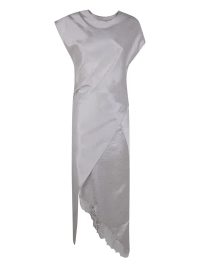 JW ANDERSON WOMEN'S ASYMMETRIC LACE TRIM LAYERED DRESS