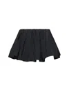 Jw Anderson Memory Gathered Taffeta Mini Skort In Black
