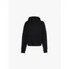 Jw Anderson Logo-embroidered Organic Cotton Hoodie In Black