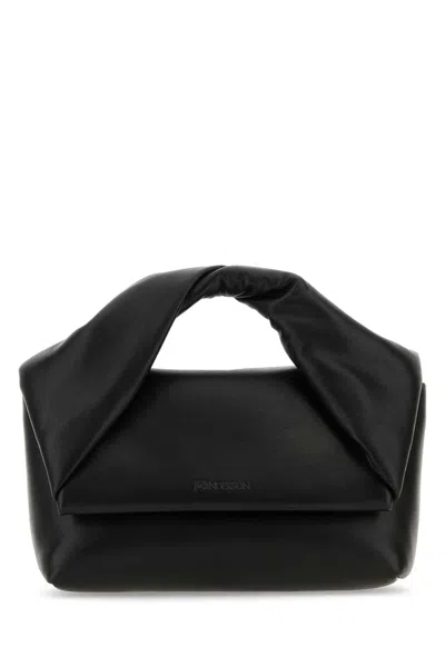 Jw Anderson Women Black Nappa Leather Midi Twister Handbag