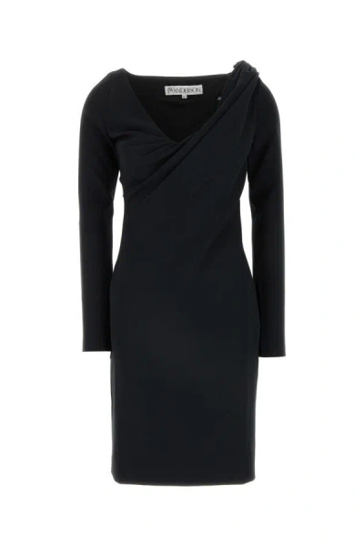JW ANDERSON JW ANDERSON WOMEN BLACK STRETCH POLYESTER BLEND DRESS