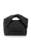 Jw Anderson Large Twister - Leather Top Handle Bag In Black