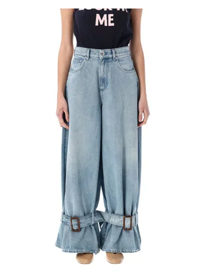 JW ANDERSON WOMEN'S BUCKLED CUFF JEANS