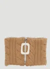 Jw Anderson Women Cable Knit Neckband In Brown