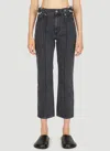 Jw Anderson Chain Link Slim Fit Denim Jeans In Gray