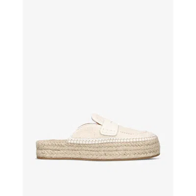 Jw Anderson Womens Cream Fabric And Leather Espadrille Sandals