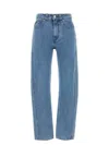 Jw Anderson Denim Trousers With Straight Leg And Contrast Stitching