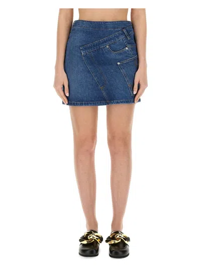 JW ANDERSON WOMEN'S DENIM MINISKIRT